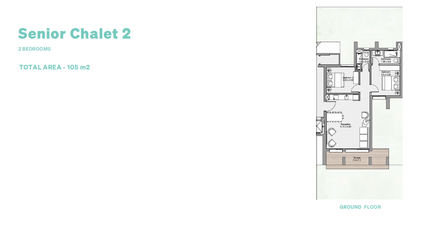 Floor plan for chalet at Salt