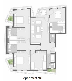 Floor plan for apartment at Badya