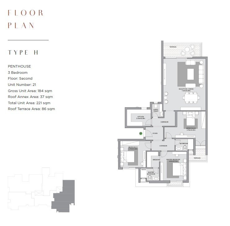 Floor plan for apartment at The Estates Residence