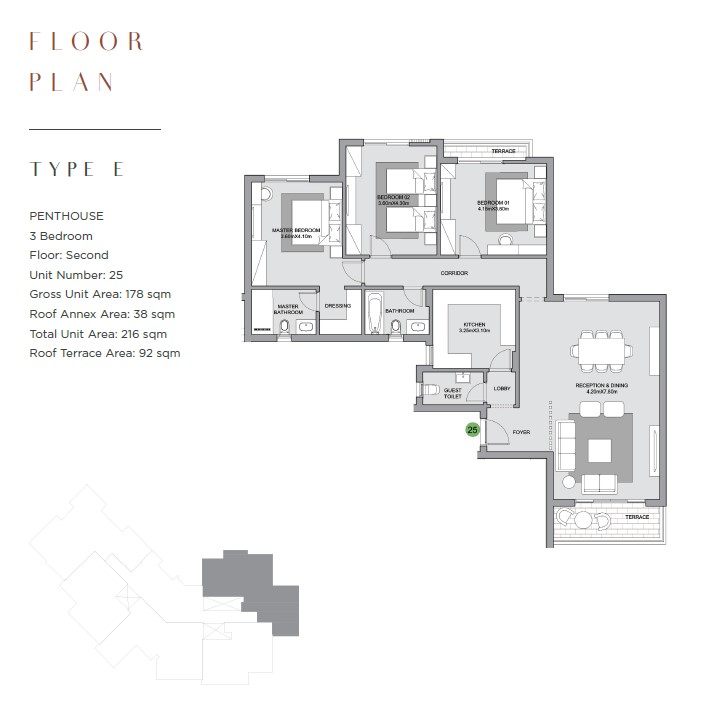 Floor plan for apartment at The Estates Residence