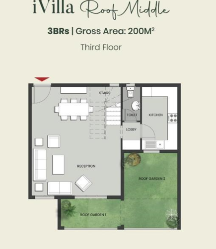 Floor plan for duplex at Aliva Mountain View Mostakbal City