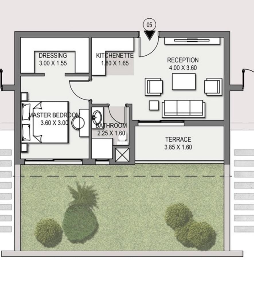 Floor plan for apartment at Taj City