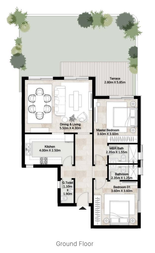 Floor plan for apartment at Hyde Park