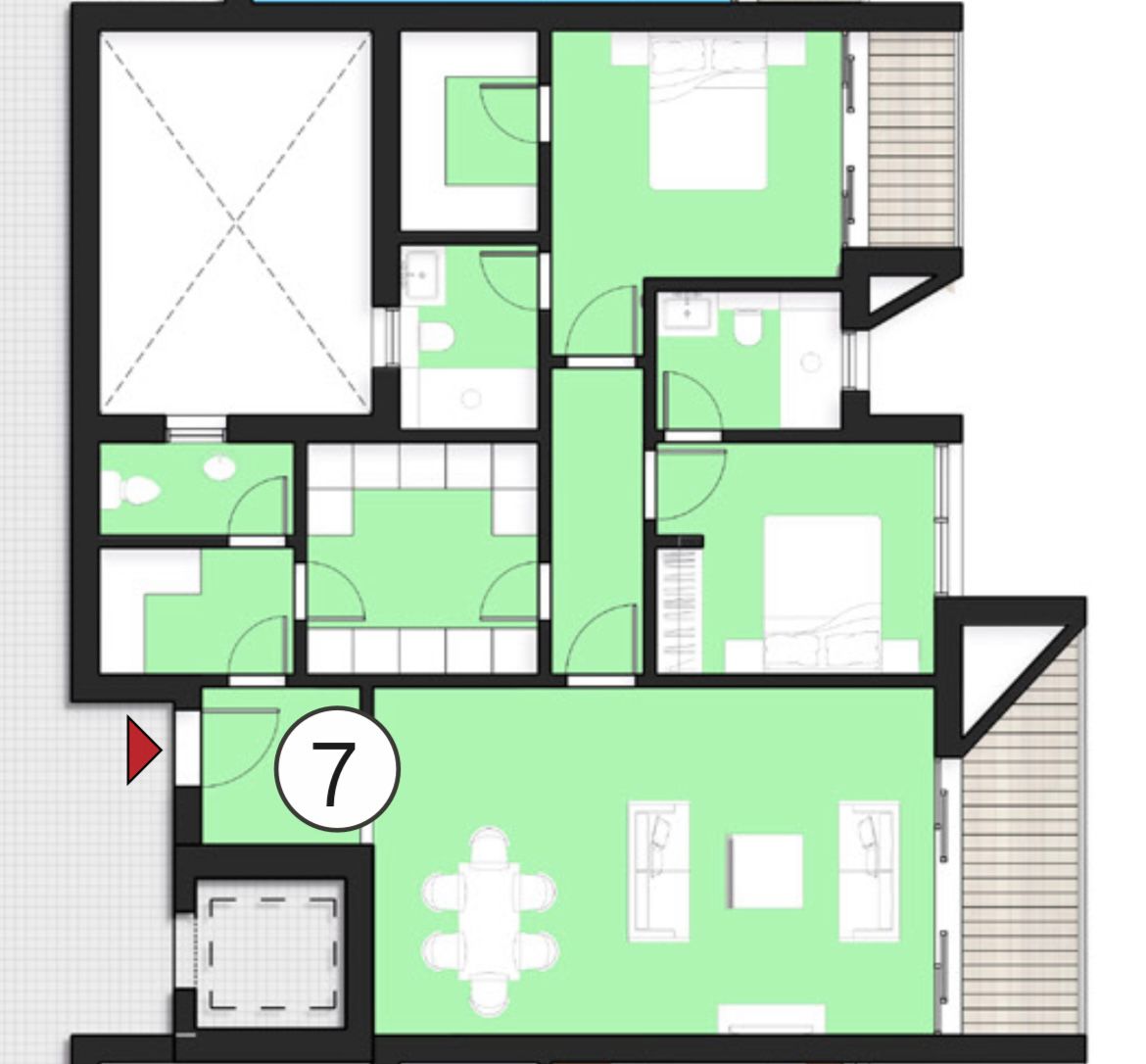 Floor plan for apartment at ZED