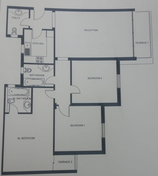 Floor plan for apartment at Mountain View ICity New Cairo