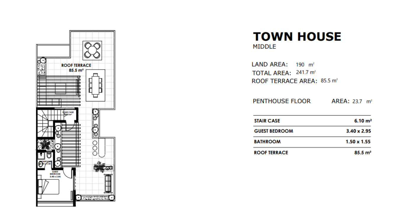 Floor plan for apartment at Trio