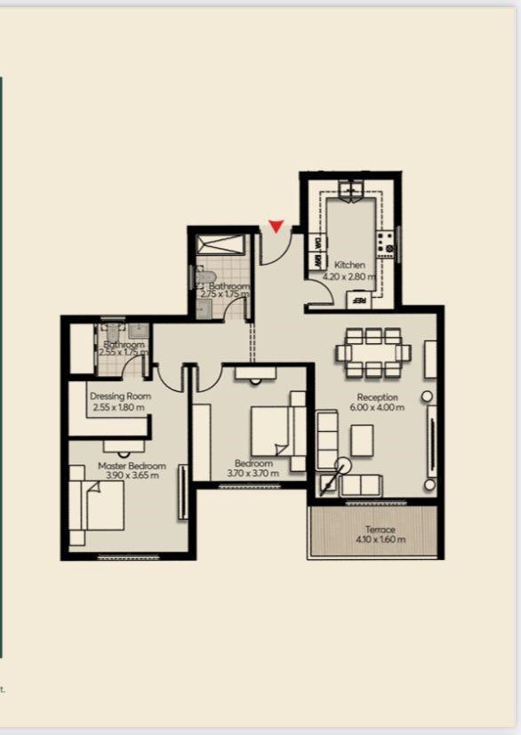 Floor plan for apartment at Mar ville