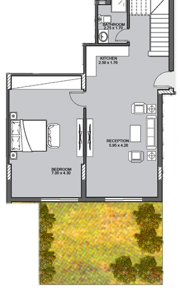 Floor plan for duplex at Direction White