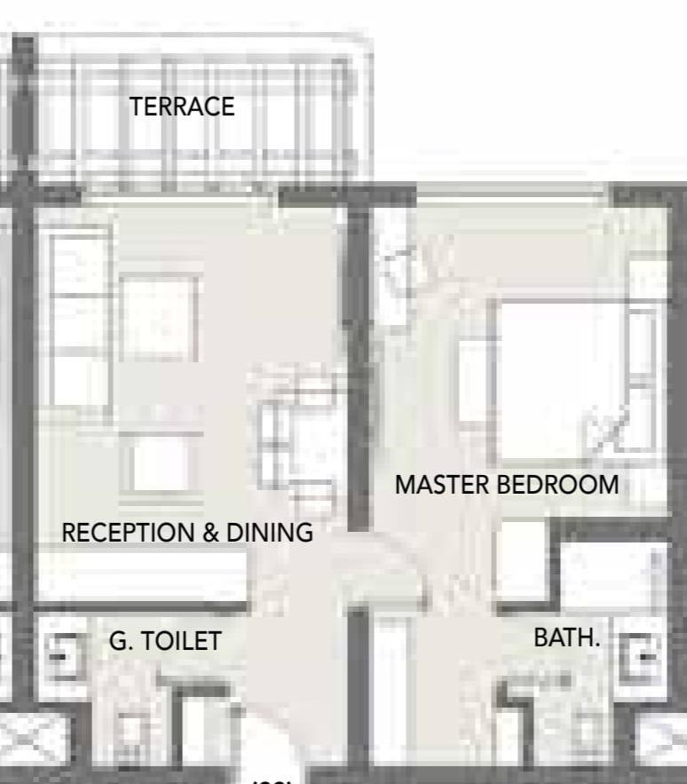 Floor plan for chalet at Hacienda West