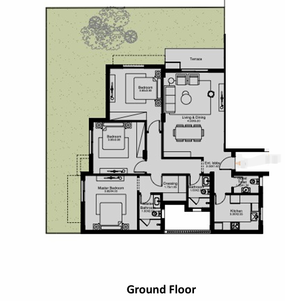 Floor plan for apartment at O West Orascom