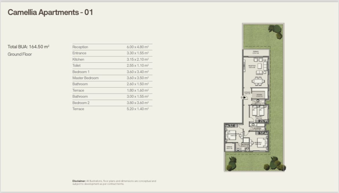 Floor plan for apartment at Taj City