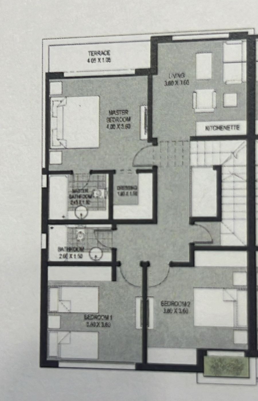 Floor plan for townhouse at O West Orascom