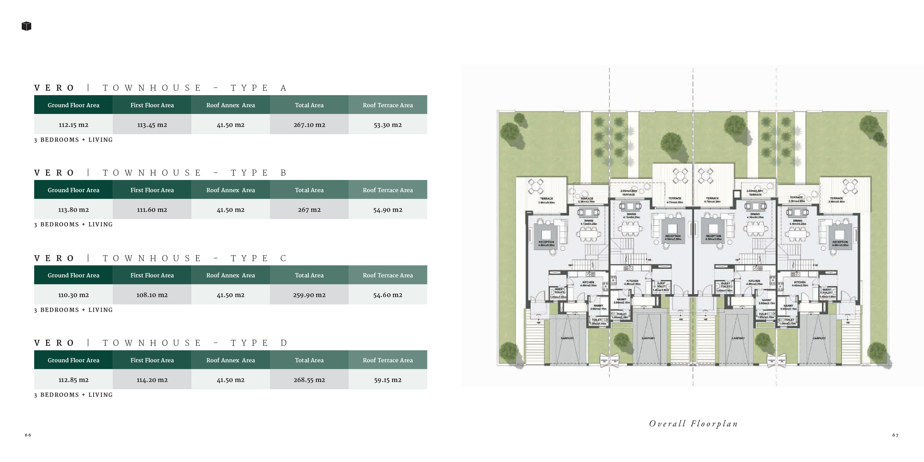 Floor plan for townhouse at The Estates