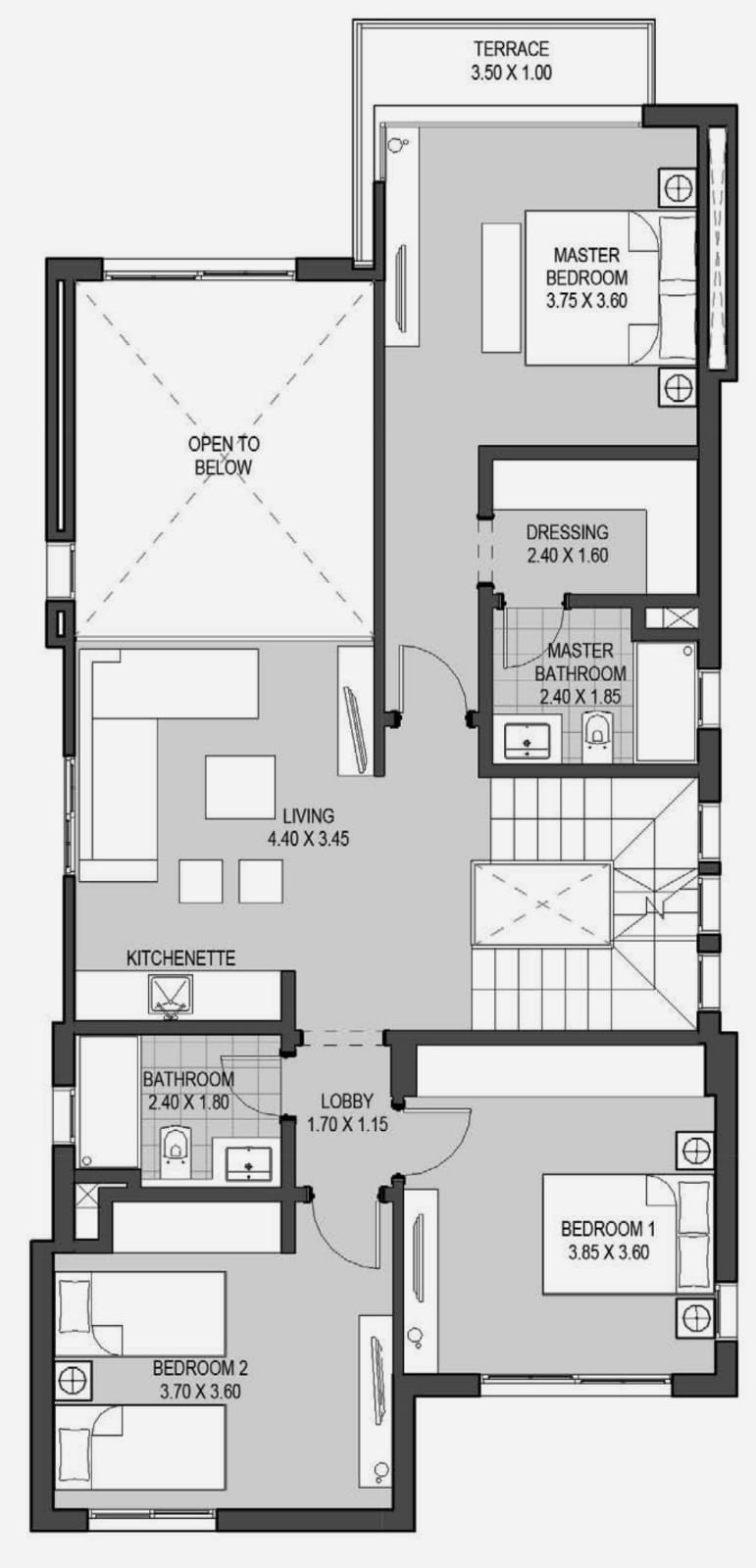 Floor plan for villa at O West Orascom