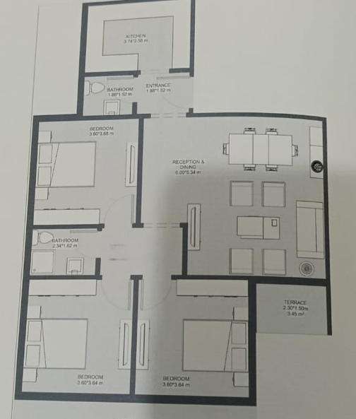 Floor plan for apartment at Lumia Residence- New Capital