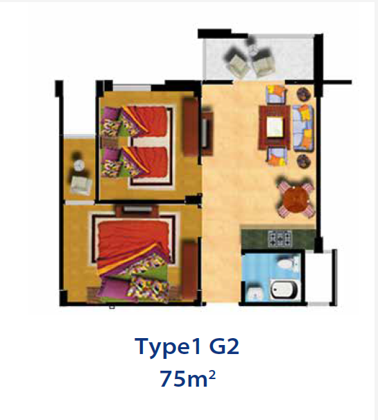 Floor plan for chalet at Lasirena Bay