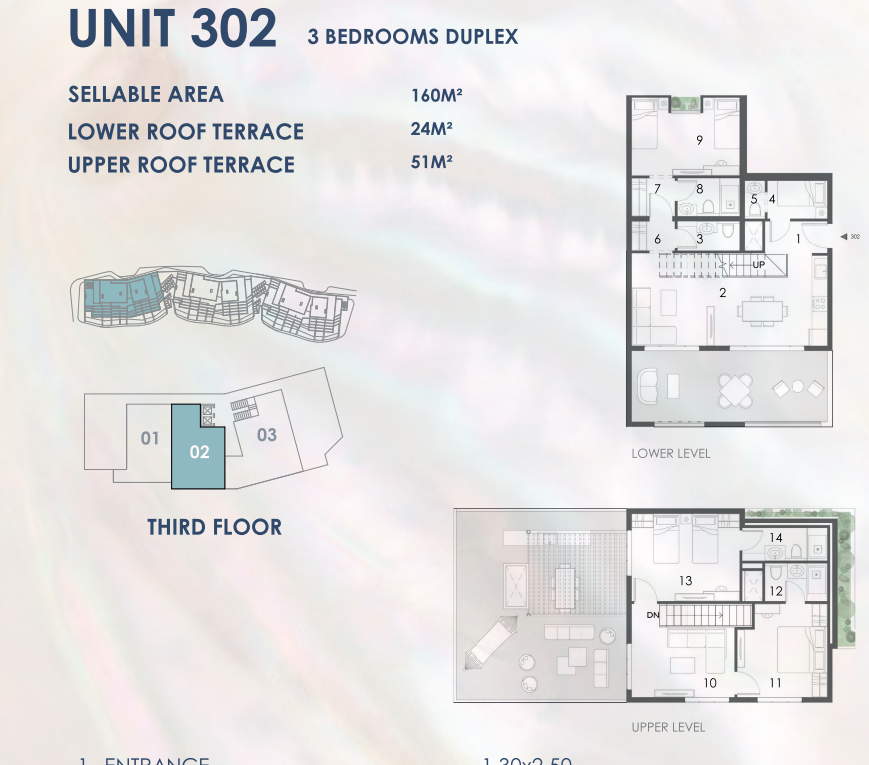 Floor plan for duplex at El Masyaf