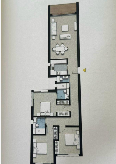 Floor plan for apartment at ZED East