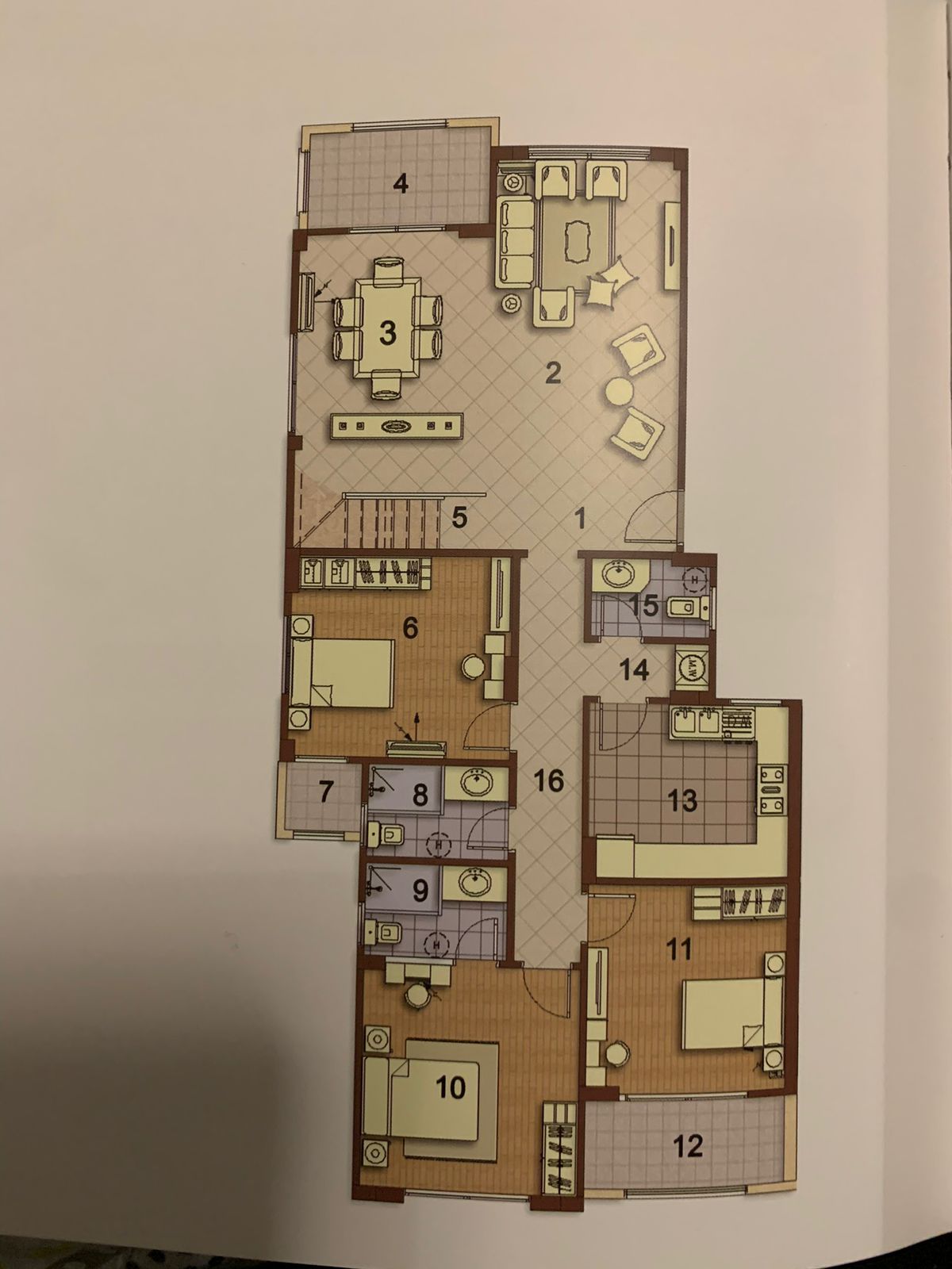 Floor plan for penthouse at Stone Residence