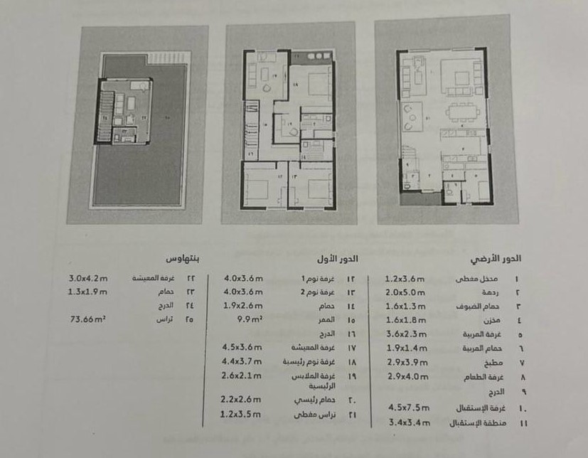 Floor plan for villa at Al Burouj