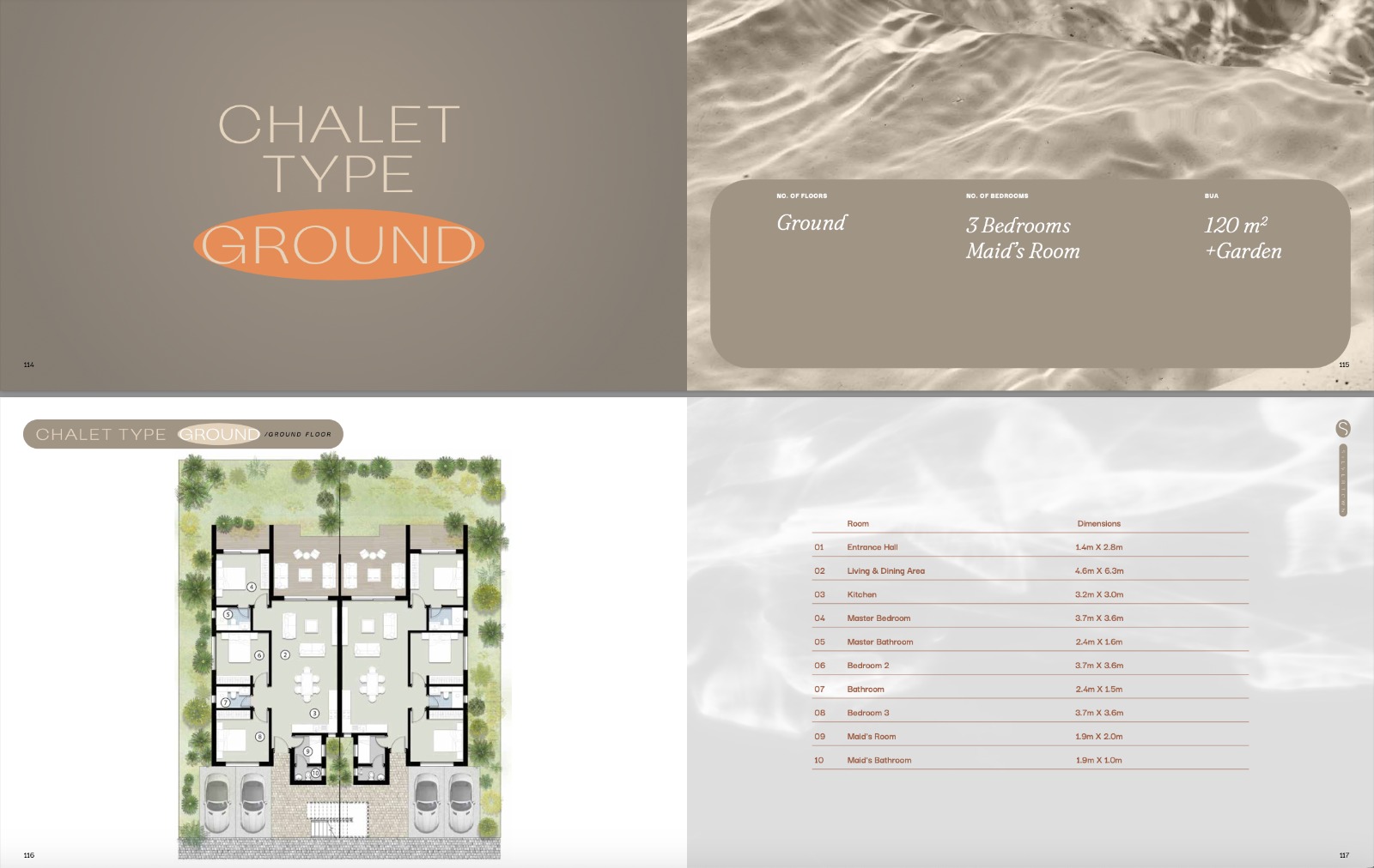 Floor plan for chalet at Silversands