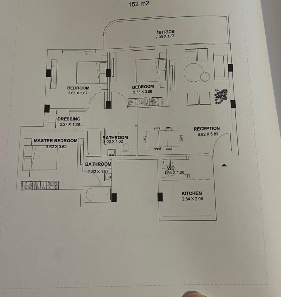 Floor plan for apartment at White Residence