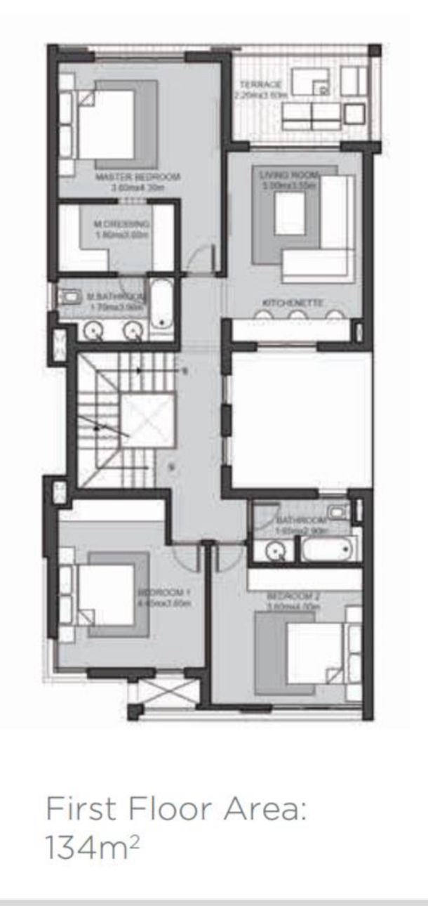Floor plan for villa at SODIC East