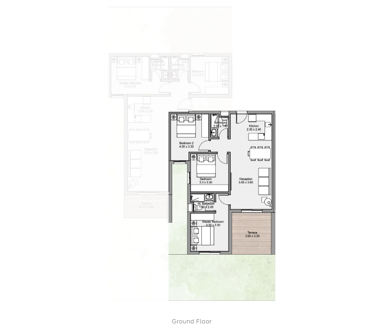 Floor plan for chalet at D-Bay