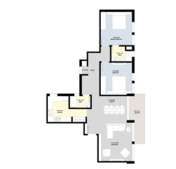 Floor plan for apartment at Bloomfields