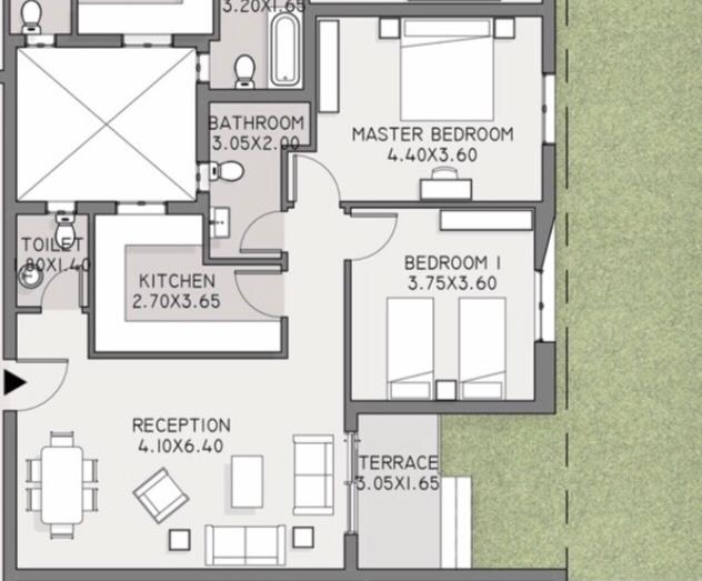 Floor plan for apartment at Taj City