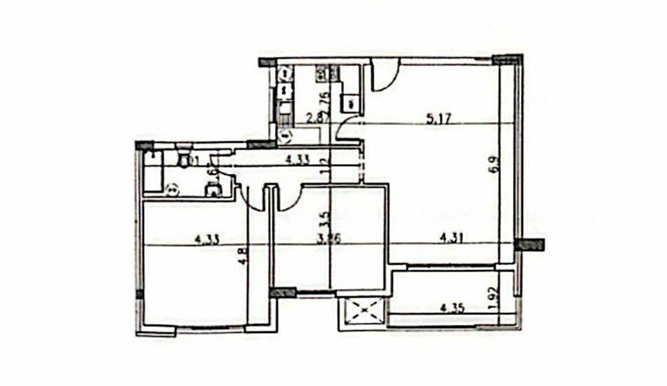 Floor plan for chalet at Mazarine