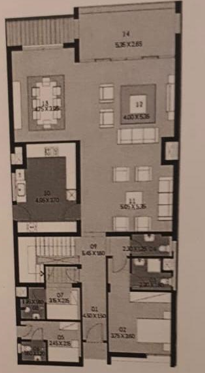 Floor plan for villa at Mazarine
