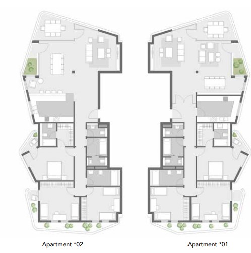 Floor plan for apartment at Badya