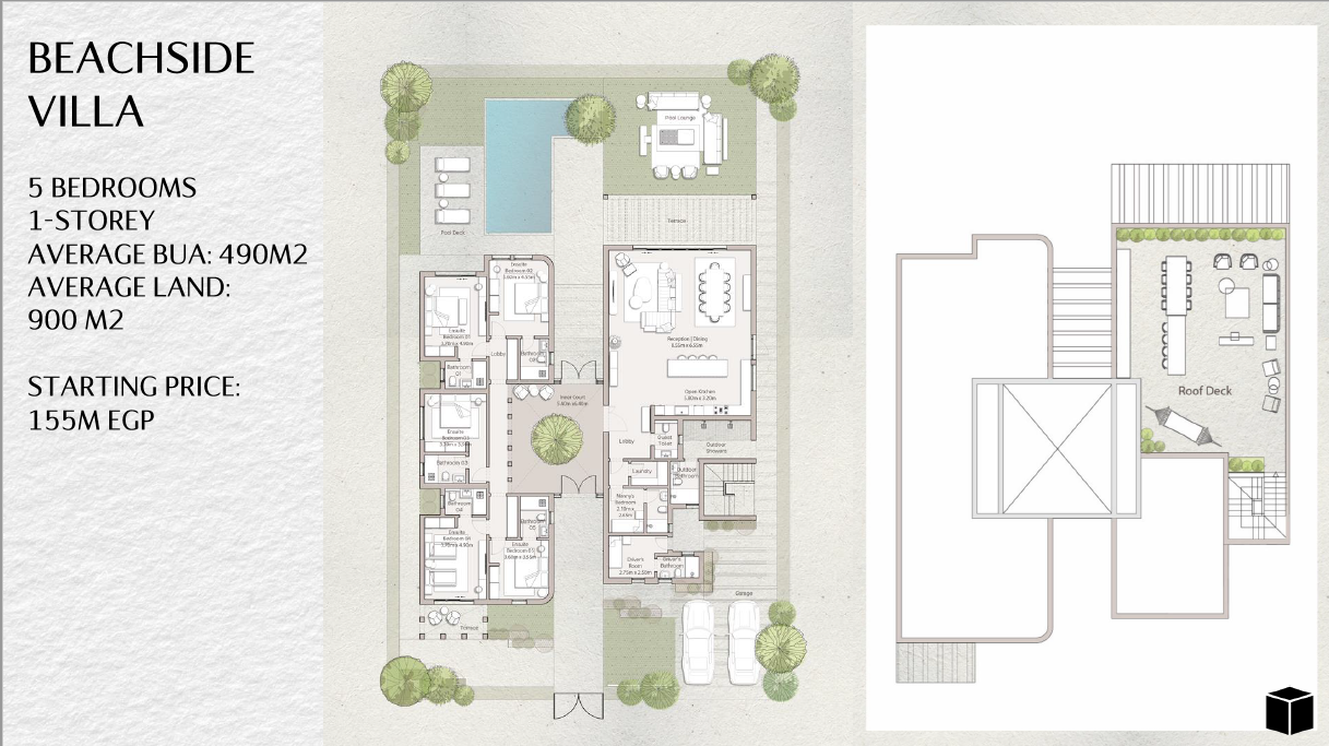 Floor plan for villa at Ogami Ras El Hekma