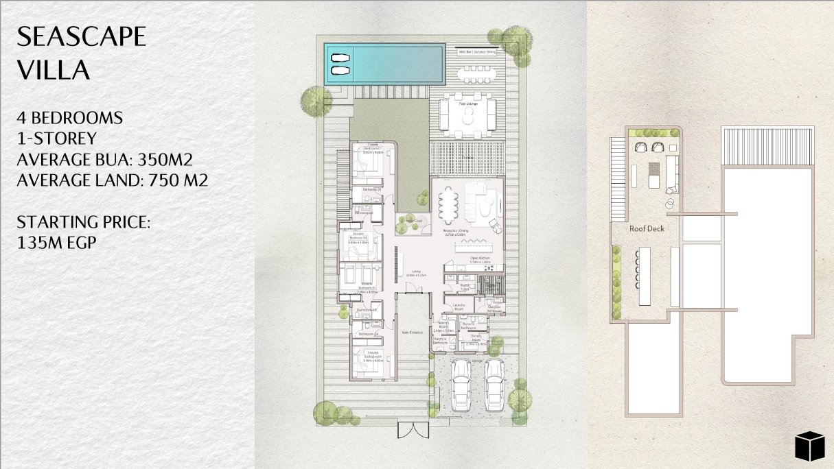 Floor plan for villa at Ogami Ras El Hekma
