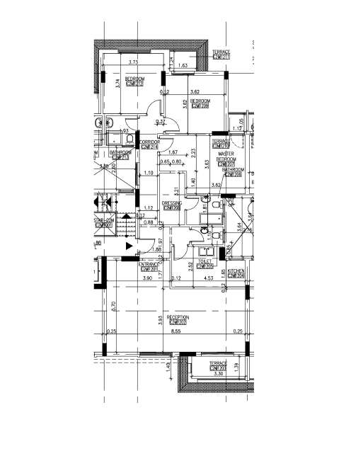Floor plan for apartment at Sarai