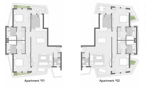 Floor plan for apartment at Badya