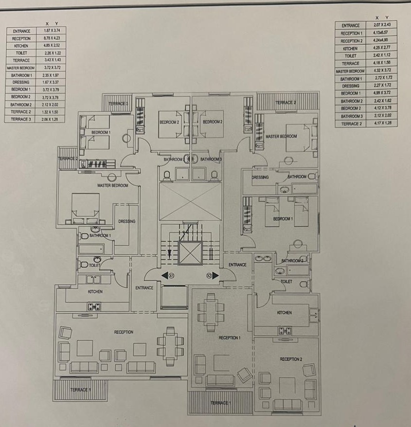 Floor plan for apartment at Sarai