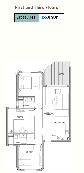 Floor plan for apartment at June