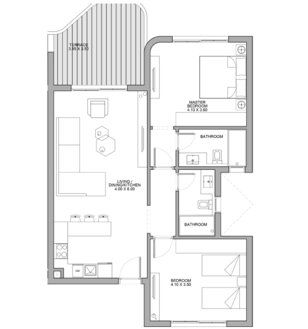 Floor plan for apartment at June