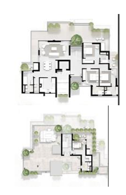Floor plan for penthouse at Solana