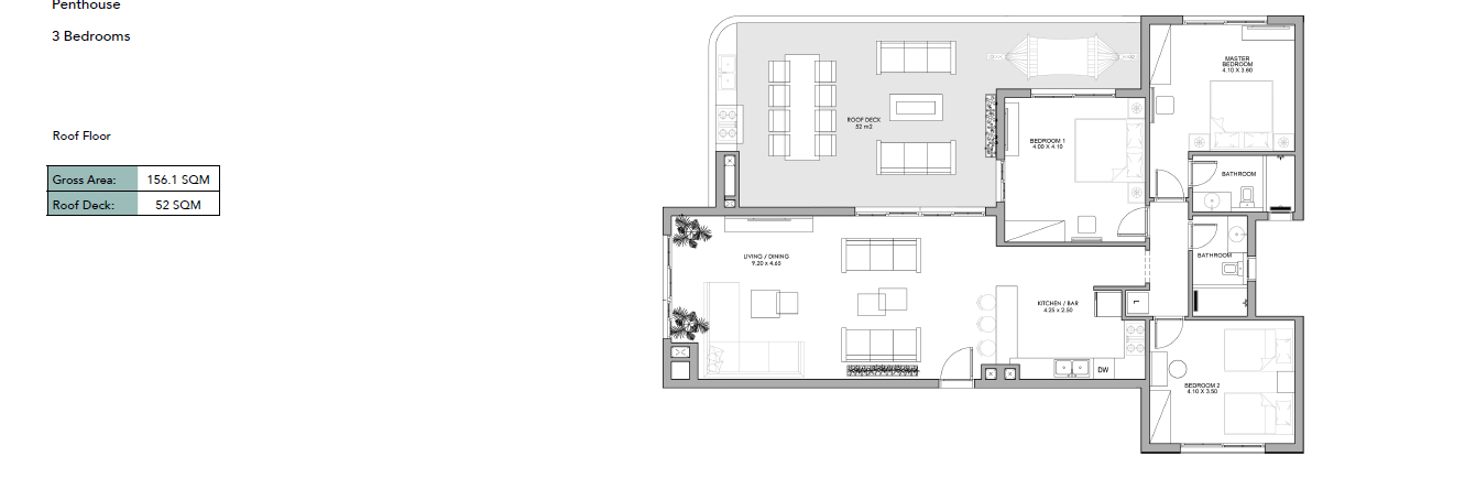 Floor plan for apartment at June