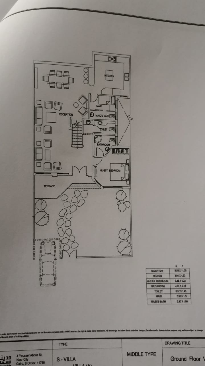 Floor plan for villa at Sarai