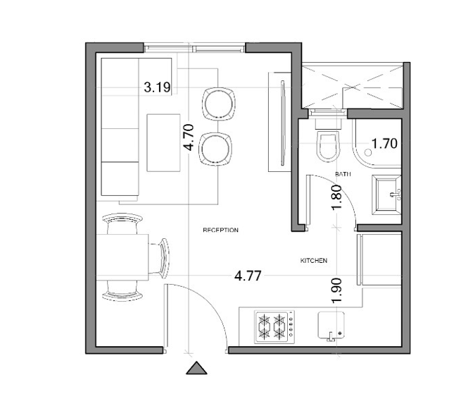 Floor plan for chalet at Zahra Morshedy Group