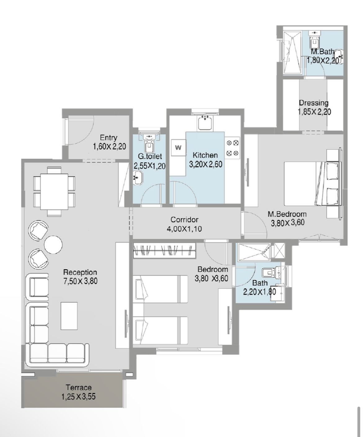 Floor plan for apartment at Talda