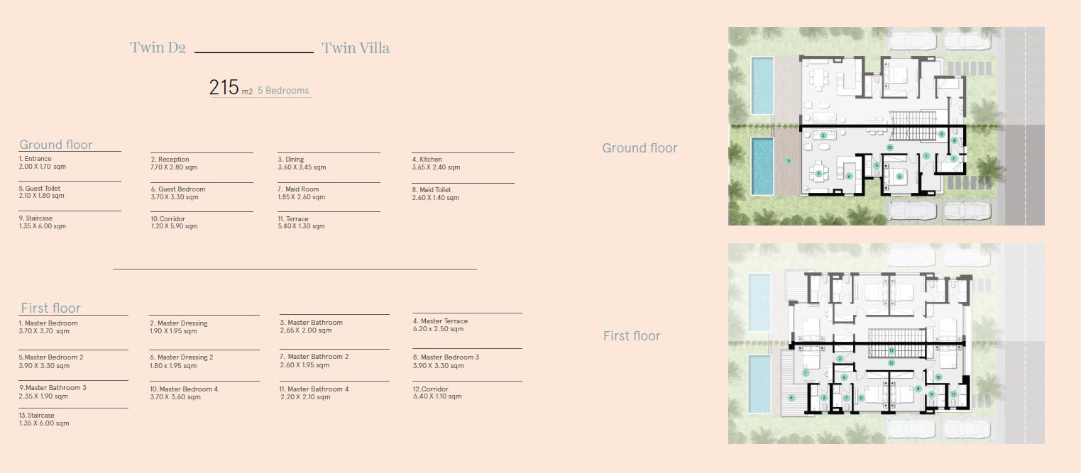 Floor plan for  at Azha North Coast