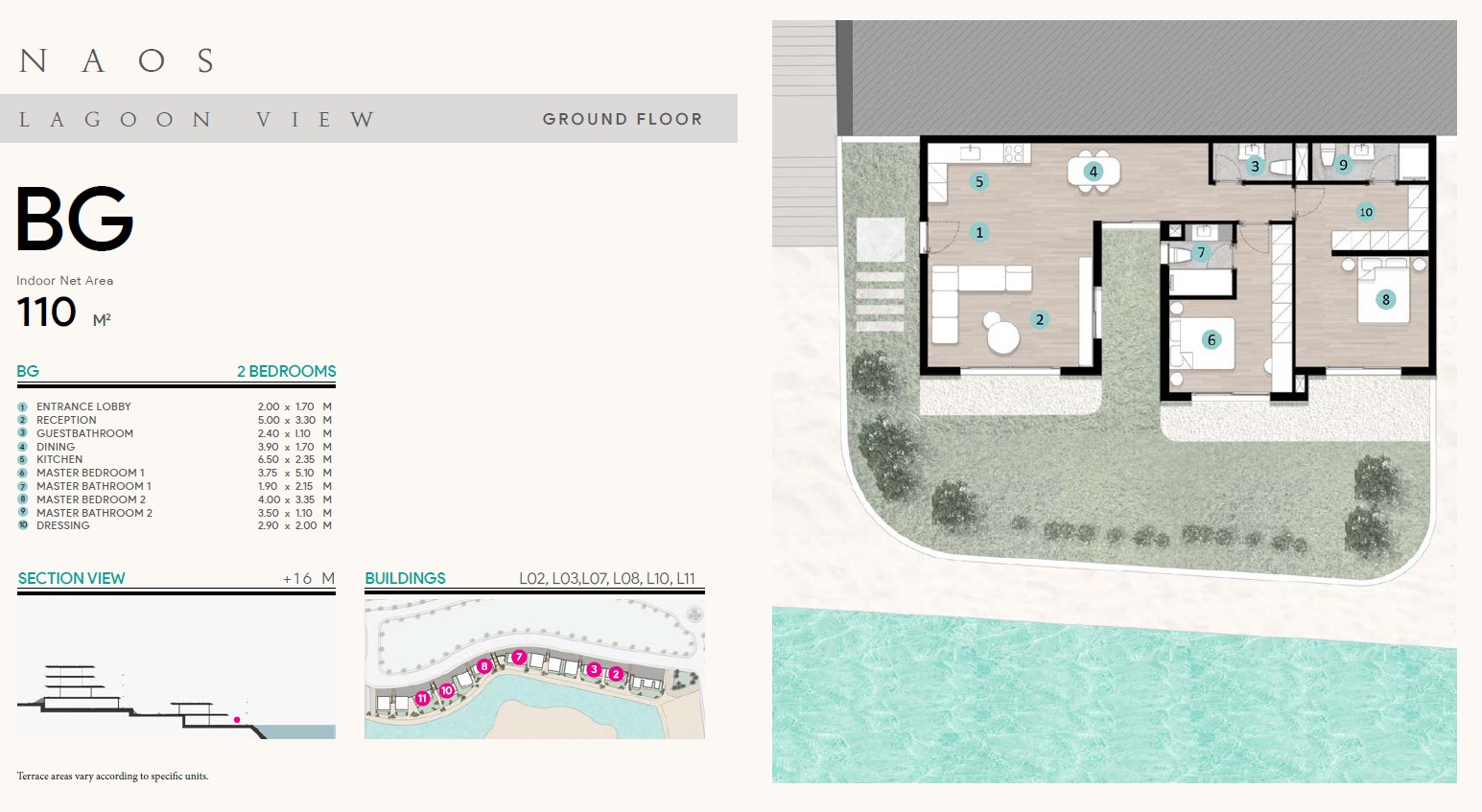 Floor plan for chalet at Azha North Coast