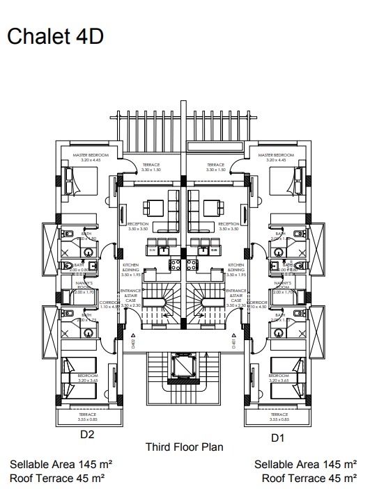 Floor plan for chalet at El Masyaf