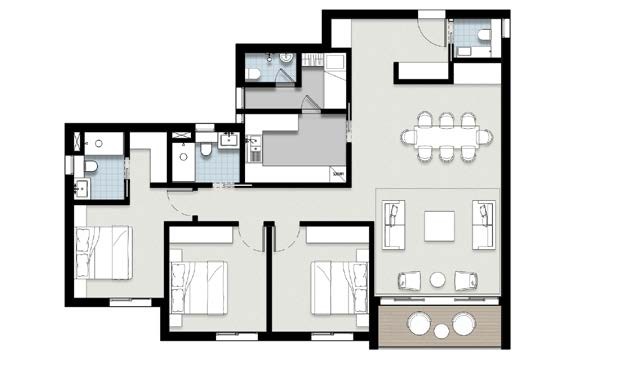 Floor plan for apartment at ZED