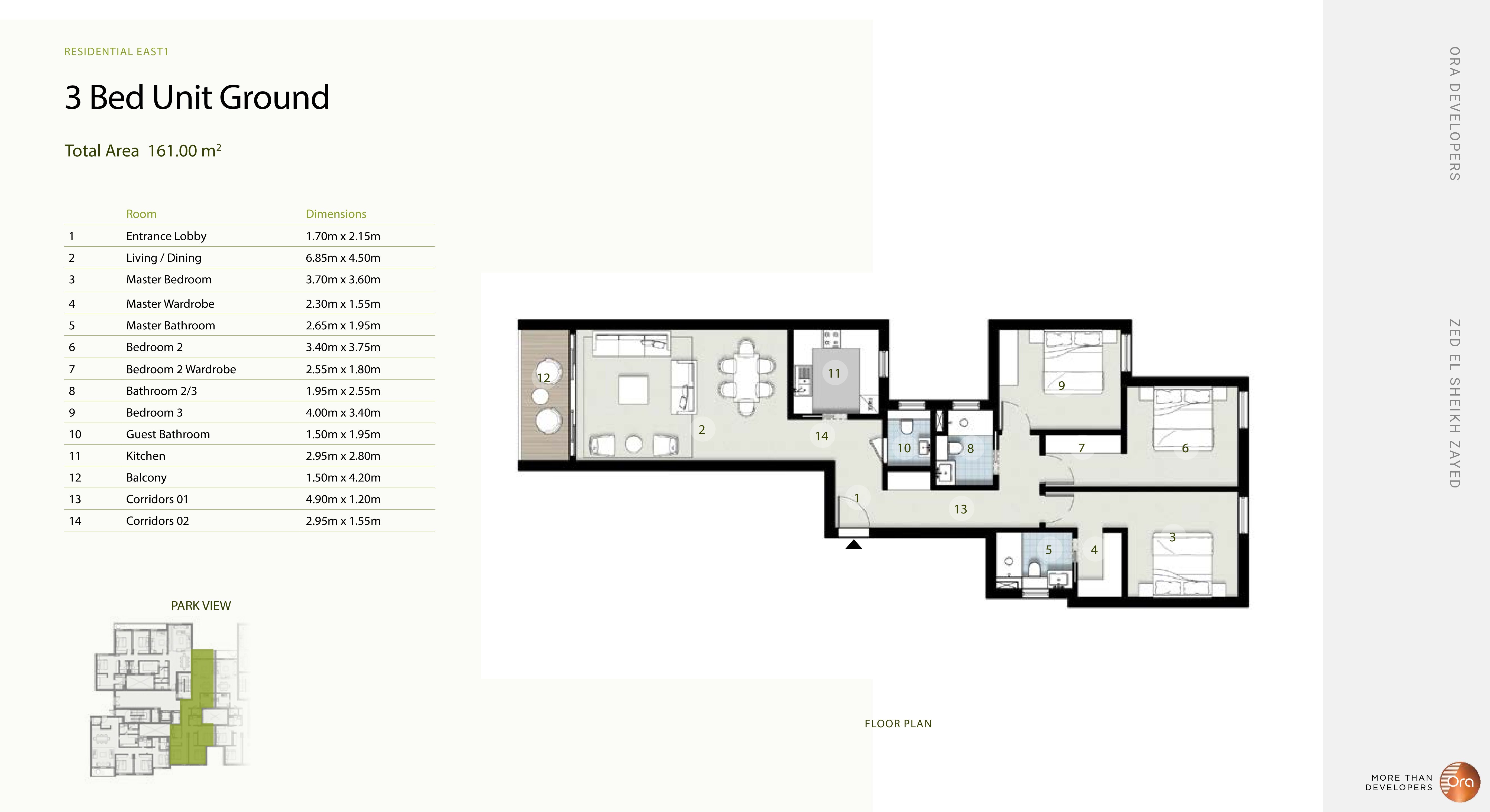 Floor plan for apartment at ZED
